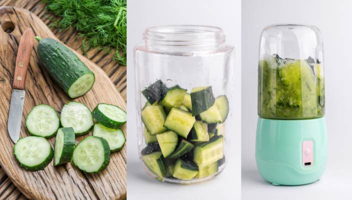 How to make cucumber juice in a blender